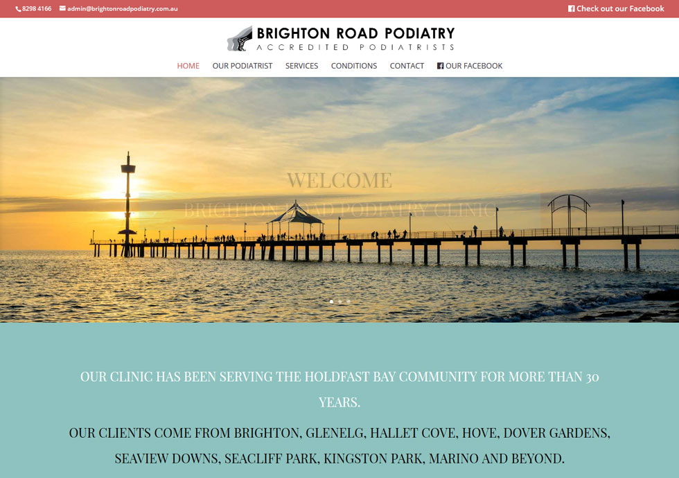 Byggt ny hemsida till Brighton Road Podiatry