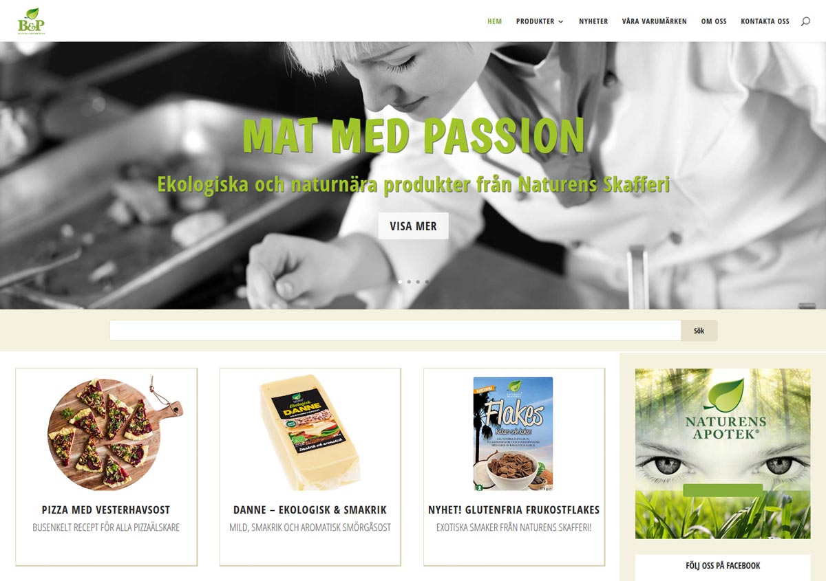 Livsmedelsföretag i Malmö har fått en ny hemsida
