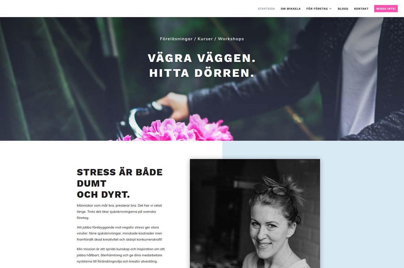 Ny hemsida i WordPress som kan byggas på med nya sidor enkelt!