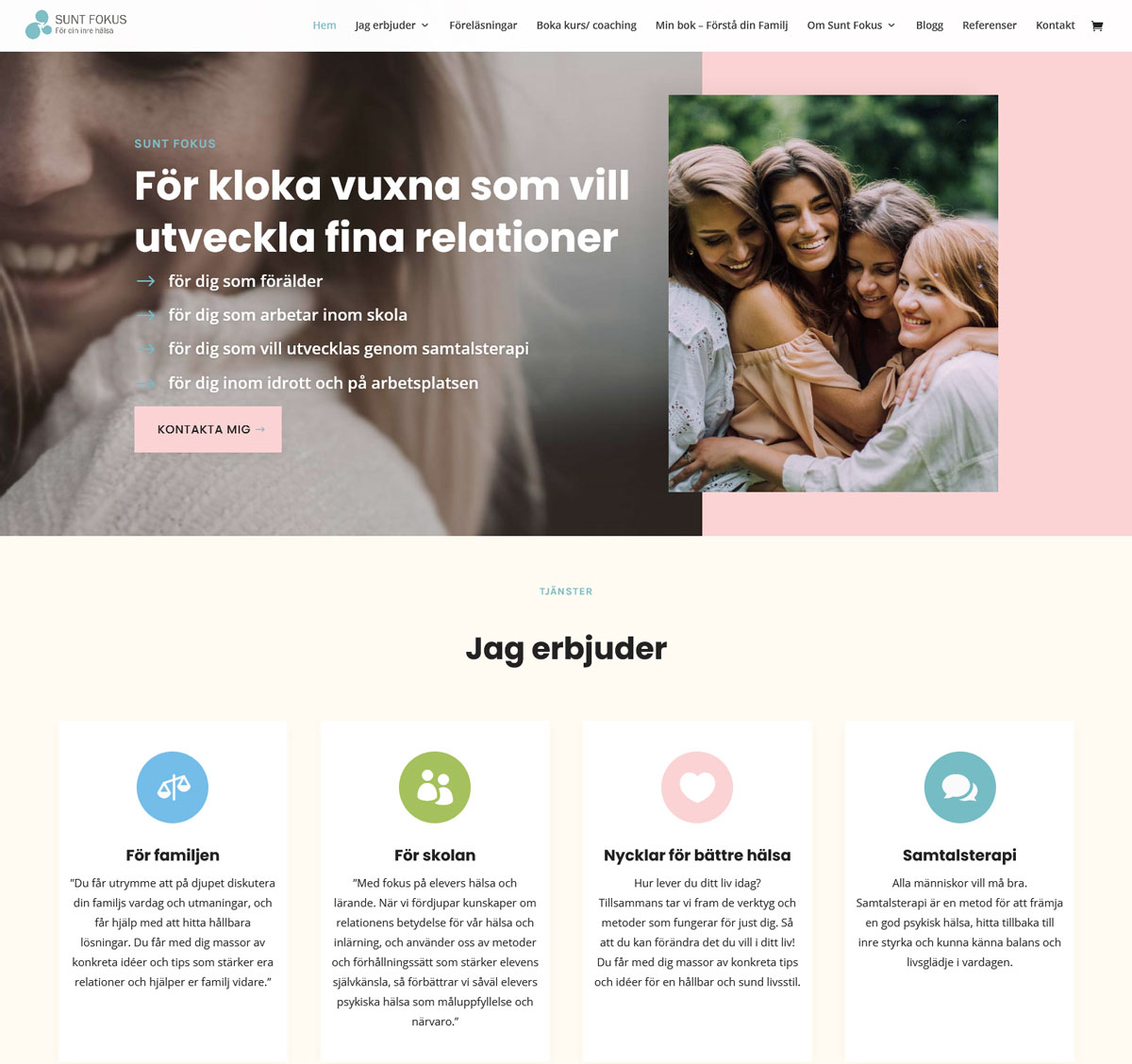 Ny uppdaterad design för hemsida till företag på Limhamn