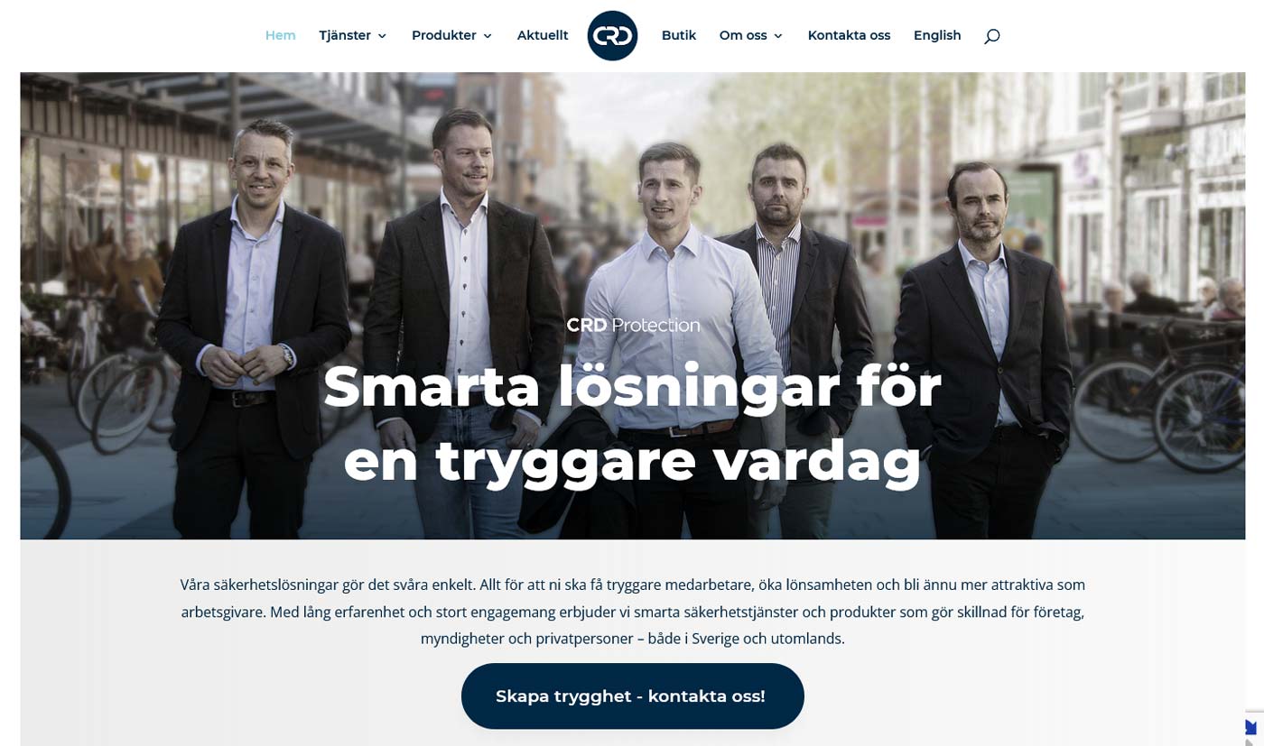 Ny design för hemsida till företag i Umeå