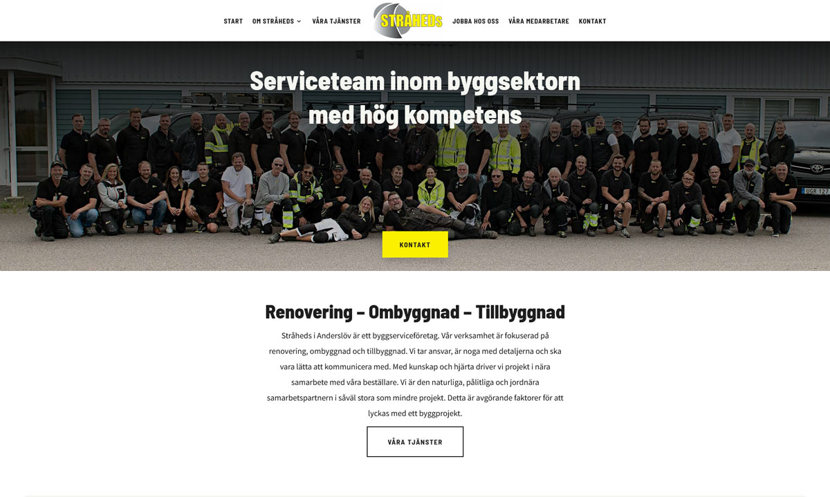 Hemsida till byggserviceföretag, AS webstudio