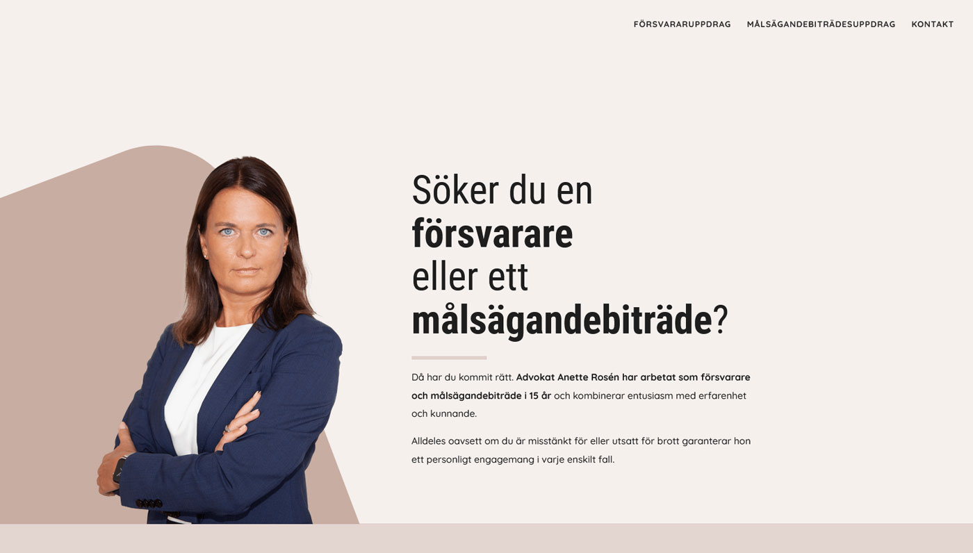 Ny hemsida till Advokat i Malmö