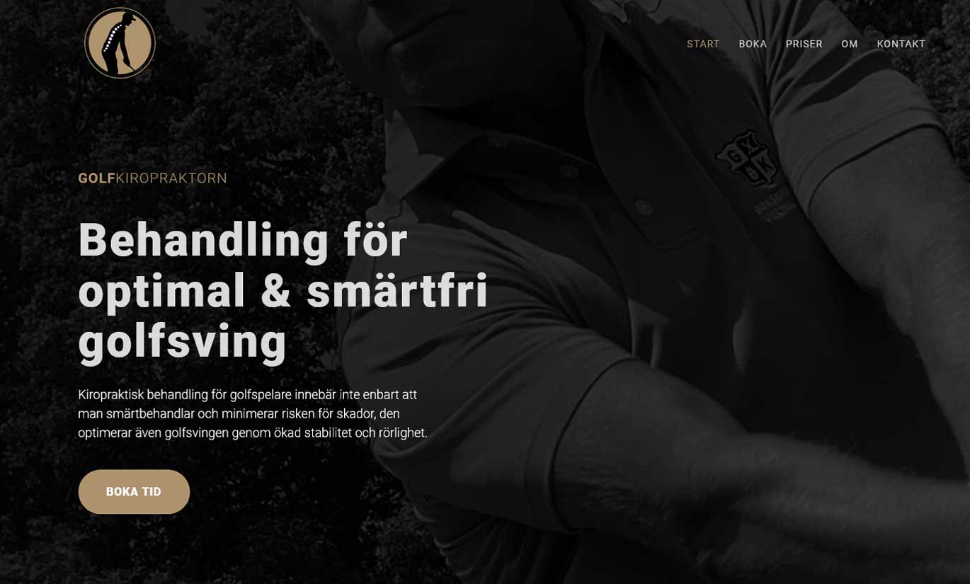 Ny hemsida till företag inom golfbranschen