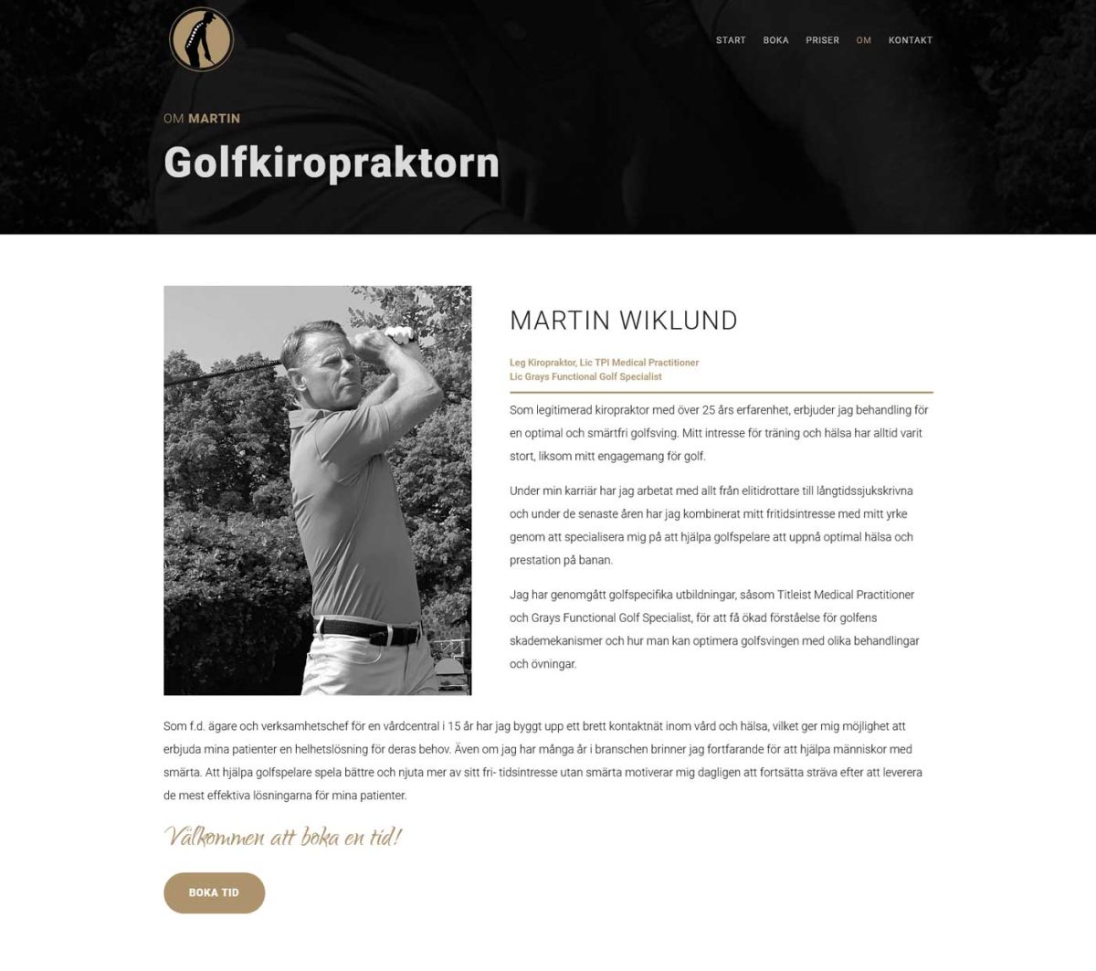 Ny hemsida till företag inom golfbranschen